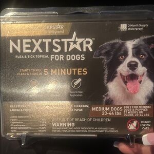 Nextstar Flea & Tick Topical for Dogs - Medium - 23-44 lbs 3 months supply.